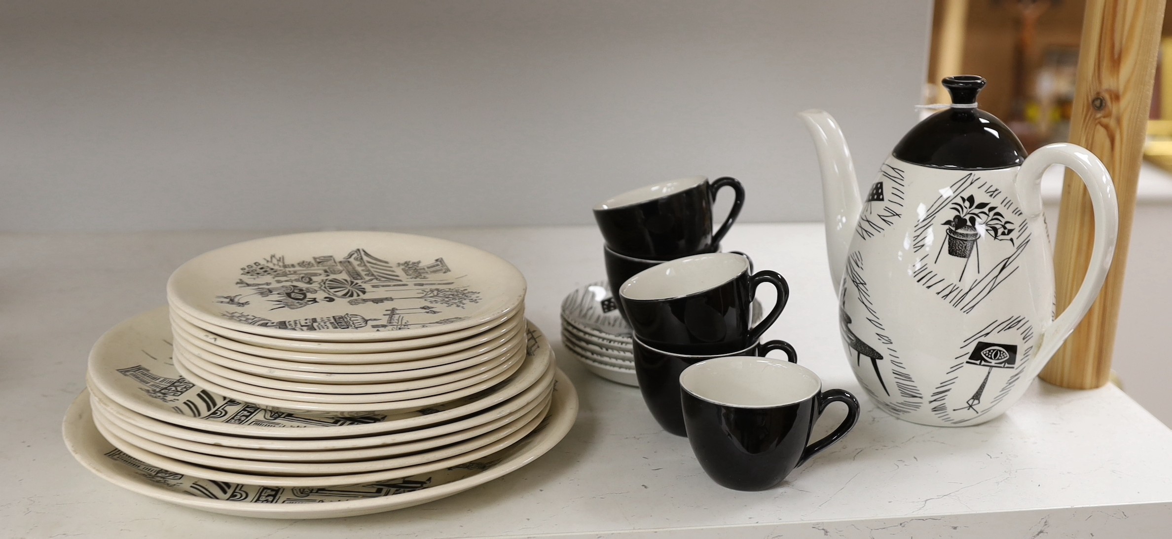 A part Ridgway ‘Homemaker’ coffee service, Parisienne